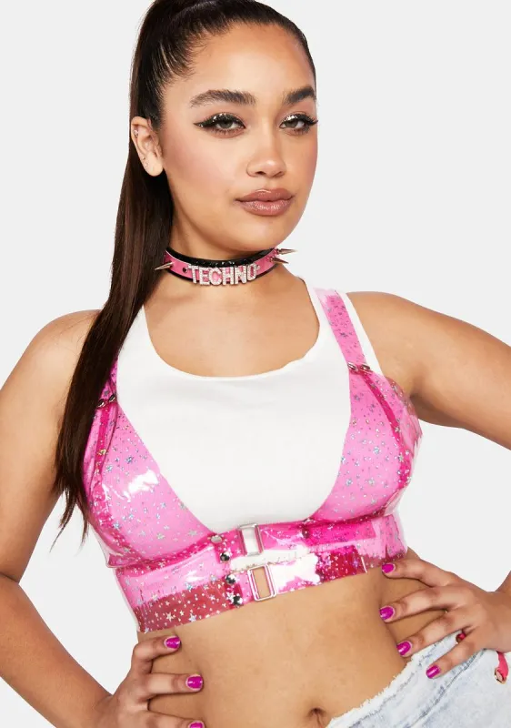 Plus Chasing Starlight Vinyl Bustier sold by Dolls Kill
