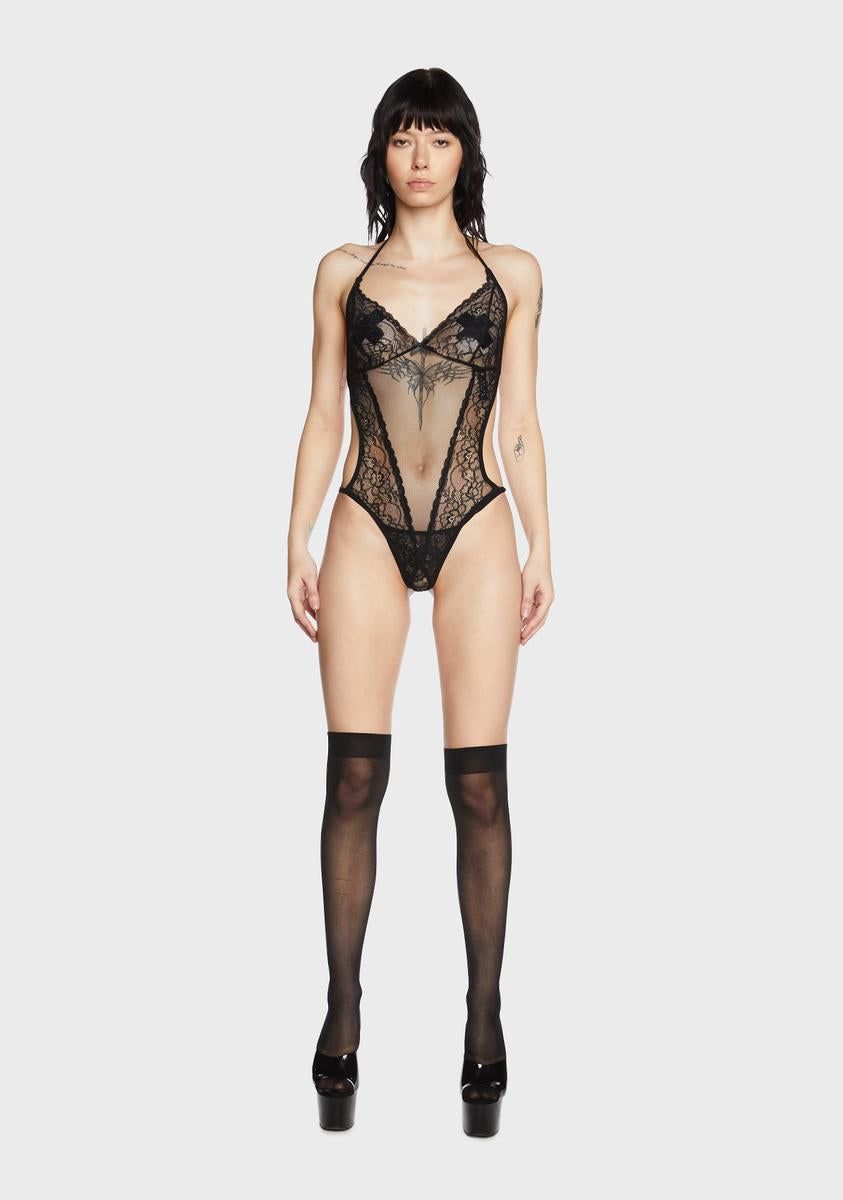 Get To The Point Lace Bodysuit sold by Dolls Kill