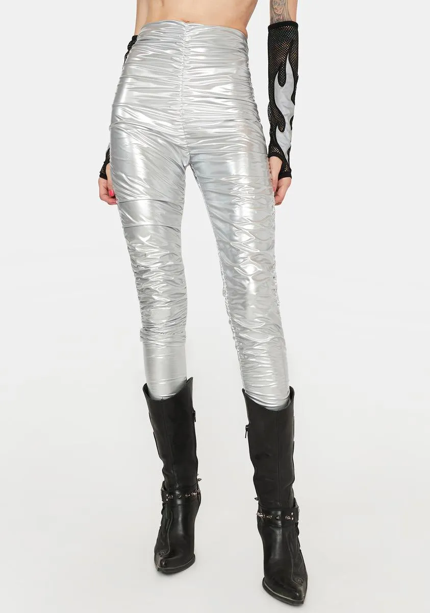 Future Fix Metallic Leggings sold by Dolls Kill