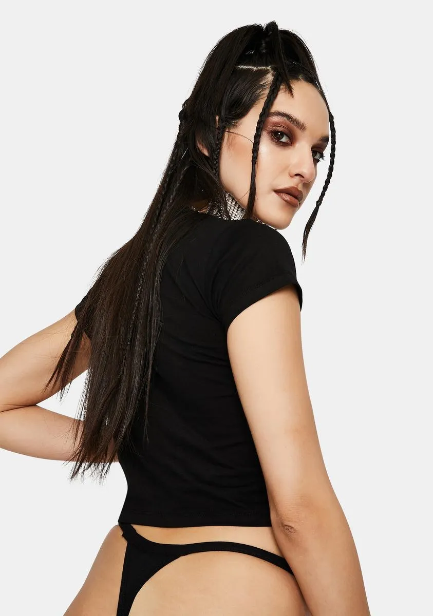 I Miss You Rhinestone Thong sold by Dolls Kill product image thumbnail 4