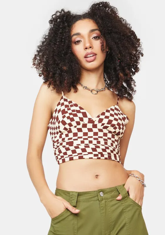 Check Mark Cropped Tank sold by Dolls Kill