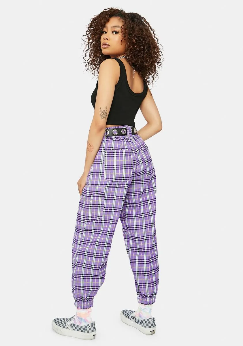 Meet Ur Match Plaid Cargo Joggers sold by Dolls Kill product image thumbnail 4