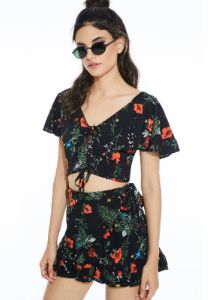 Poppy Petals Crop Set sold by Dolls Kill