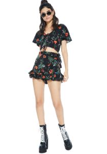 Poppy Petals Crop Set sold by Dolls Kill