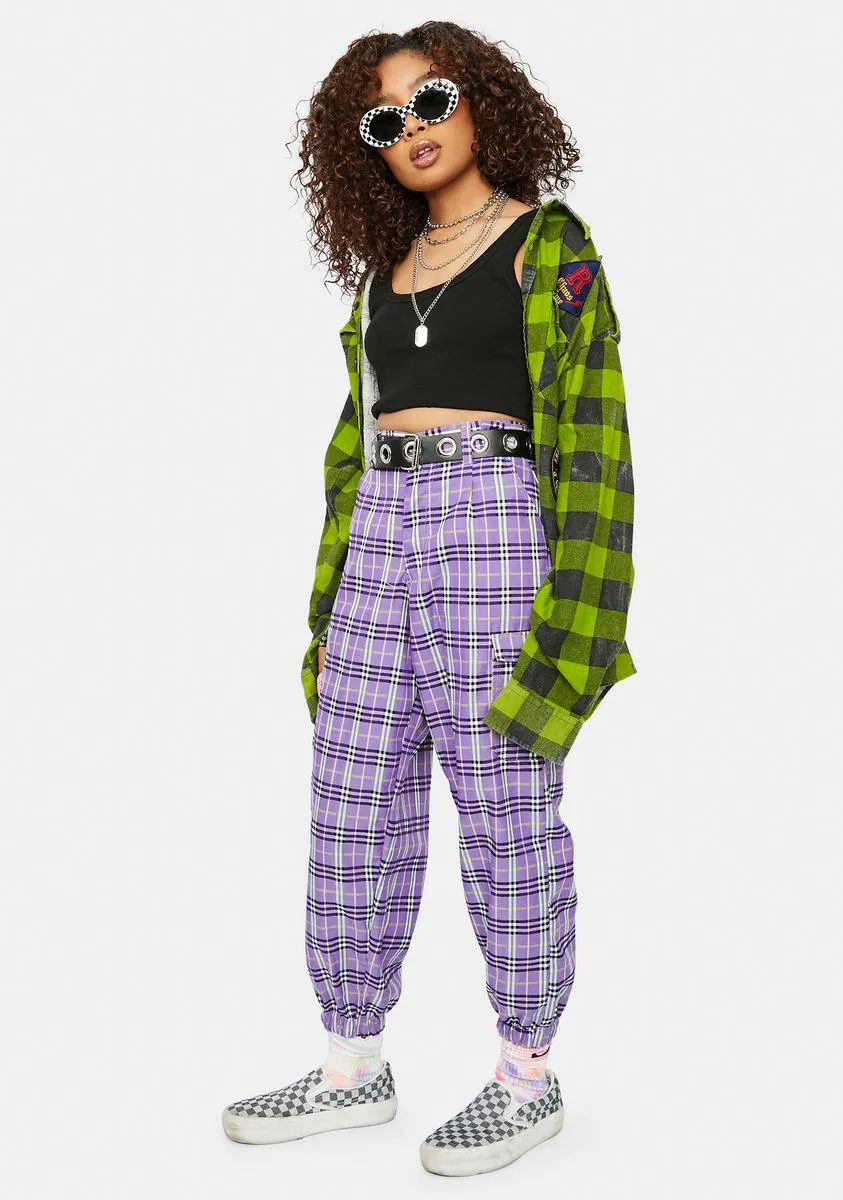 Meet Ur Match Plaid Cargo Joggers sold by Dolls Kill product image thumbnail 3