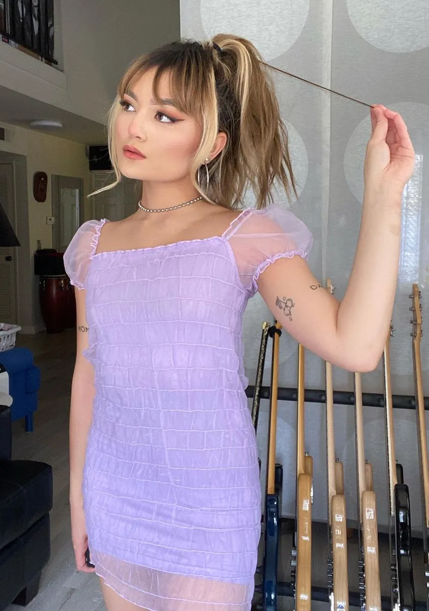 Lilac Lenira Mini Dress sold by Dolls Kill product image thumbnail 5