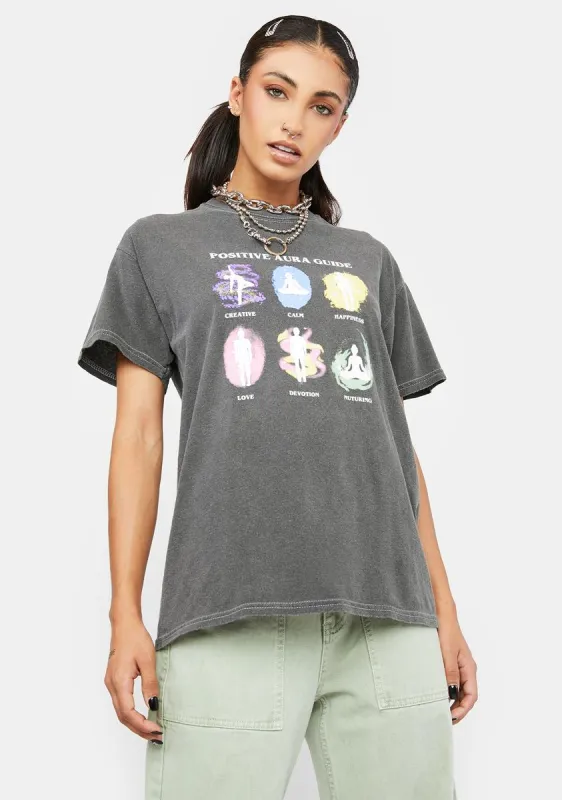 Positive Aura Graphic Tee sold by Dolls Kill