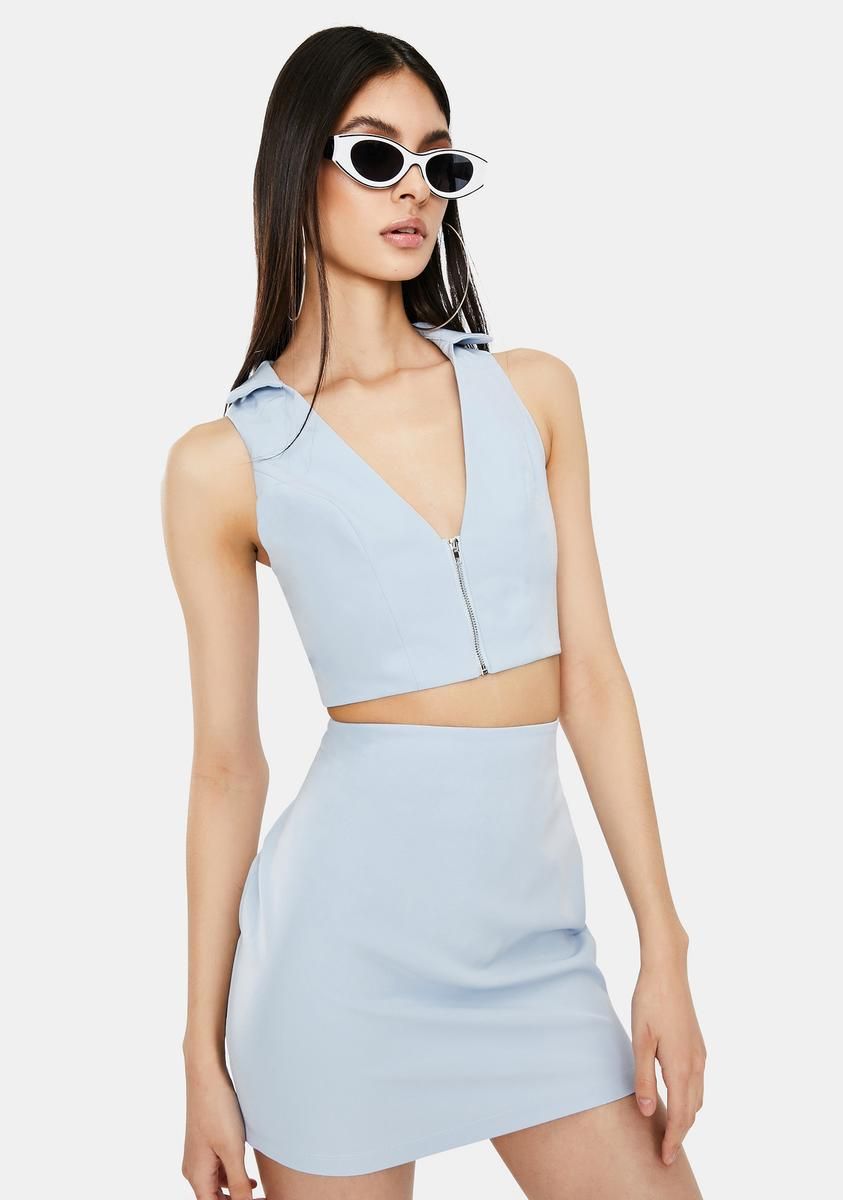 Monte Carlo Blues Zip Up Top Set sold by Dolls Kill product image thumbnail 2