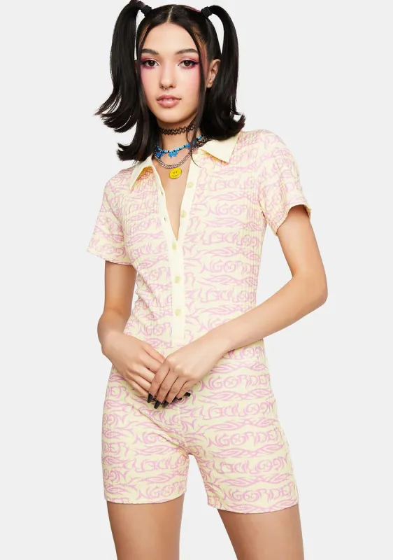 Tattoo Ribbed Romper sold by Dolls Kill