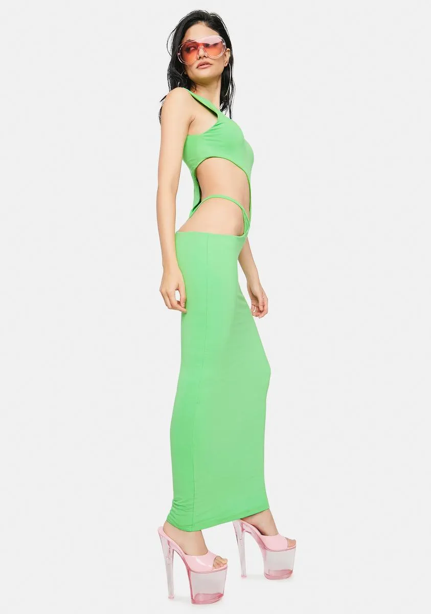 Lime Pretty Hurts Cut Out Maxi Dress sold by Dolls Kill product image thumbnail 2