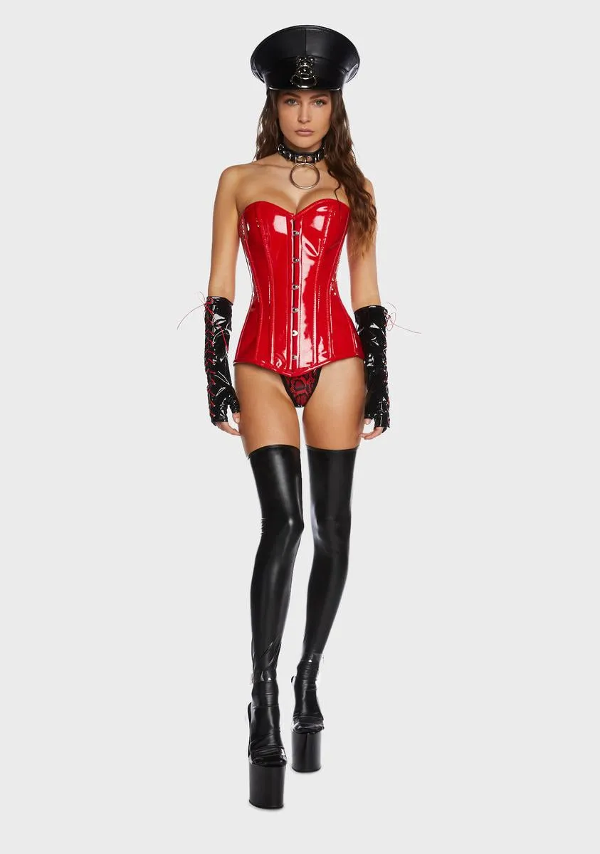 Lavish Patent Overbust Corset sold by Dolls Kill product image thumbnail 3