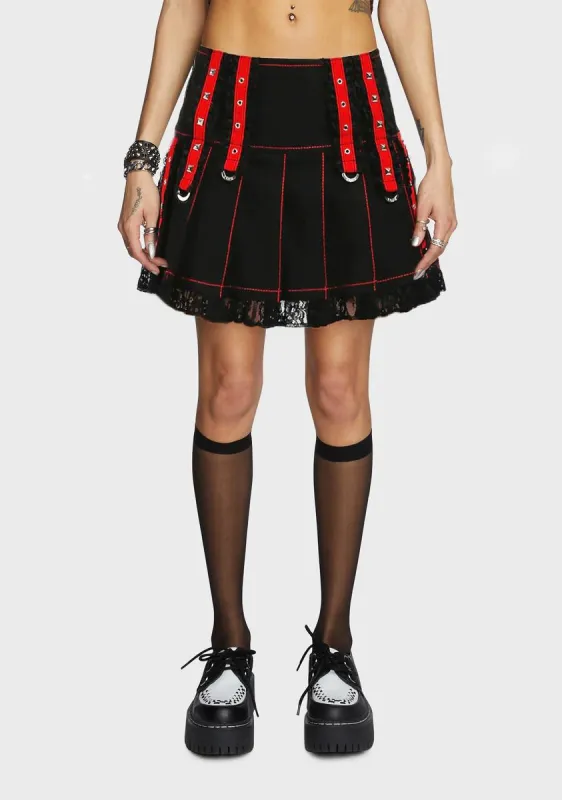 Midnight Pleated Skirt sold by Dolls Kill