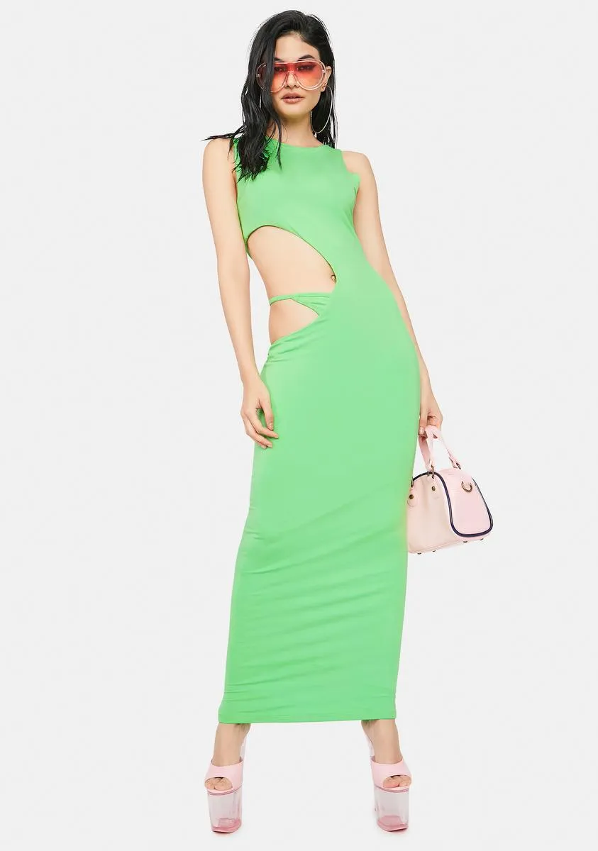 Lime Pretty Hurts Cut Out Maxi Dress sold by Dolls Kill product image thumbnail 3