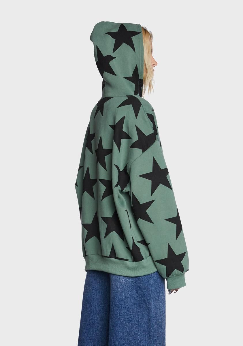 Star At Me Oversized Hoodie sold by Dolls Kill product image thumbnail 4