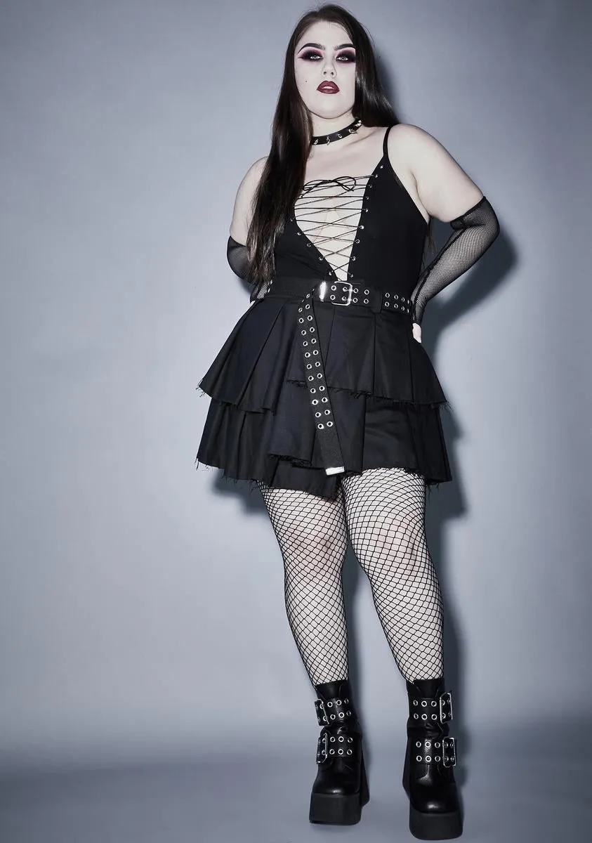 Infernal Vicious Mischief Lace Up Bodysuit sold by Dolls Kill product image thumbnail 3