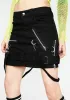Black Bondage Strap Mini Skirt sold by Dolls Kill
