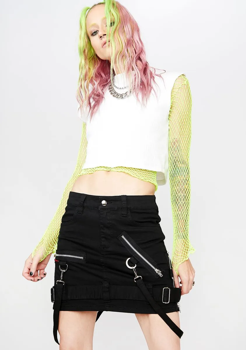 Black Bondage Strap Mini Skirt sold by Dolls Kill product image thumbnail 2