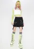 Black Bondage Strap Mini Skirt sold by Dolls Kill