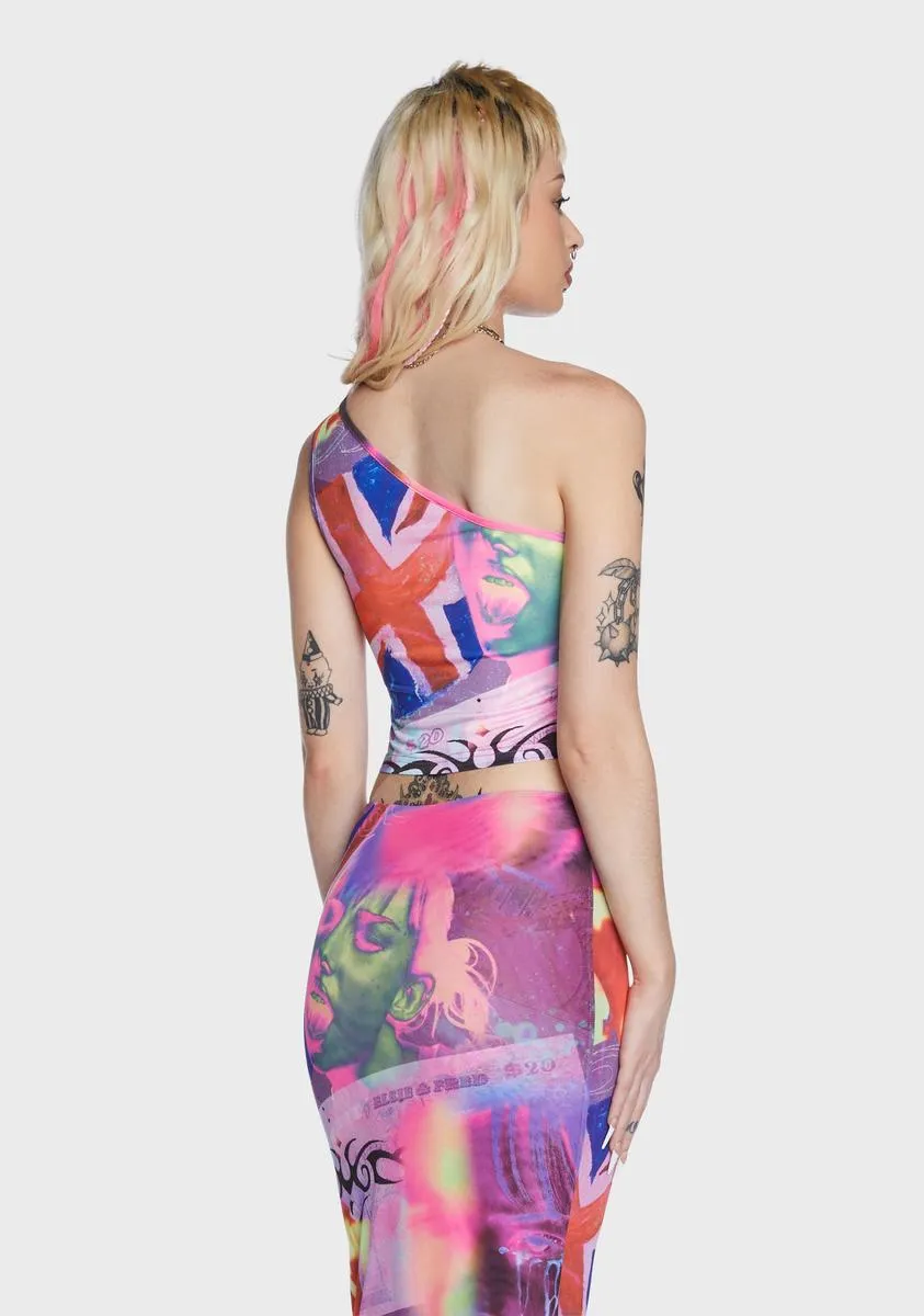 Pleasure Print Asymmetric Top sold by Dolls Kill product image thumbnail 5