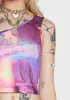 Pleasure Print Asymmetric Top sold by Dolls Kill