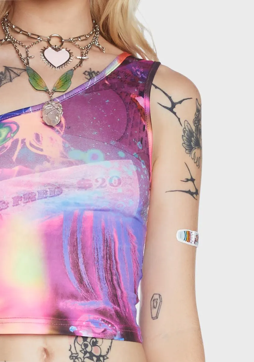 Pleasure Print Asymmetric Top sold by Dolls Kill product image thumbnail 2