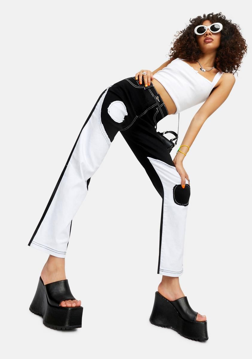 Peace N Luv Ribbed Cropped Tank Top sold by Dolls Kill product image thumbnail 3