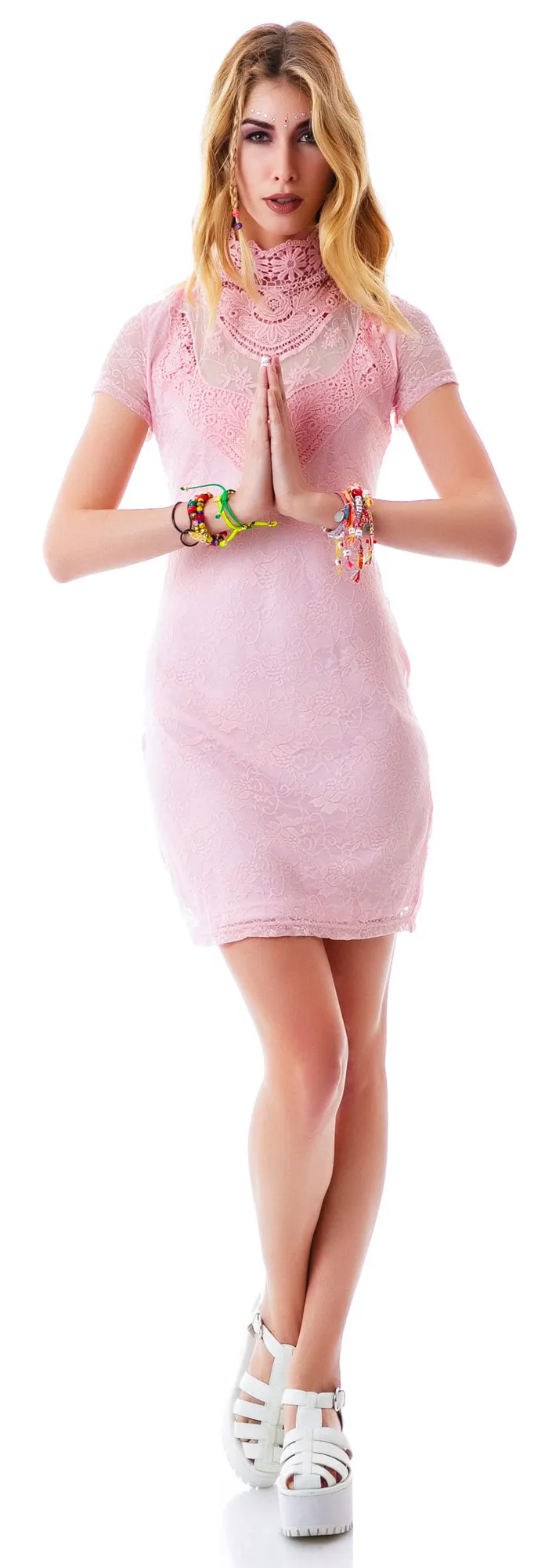 Pretty in Peony Lace Dress sold by Dolls Kill product image thumbnail 4