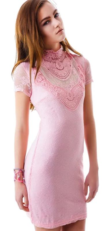 Pretty in Peony Lace Dress sold by Dolls Kill