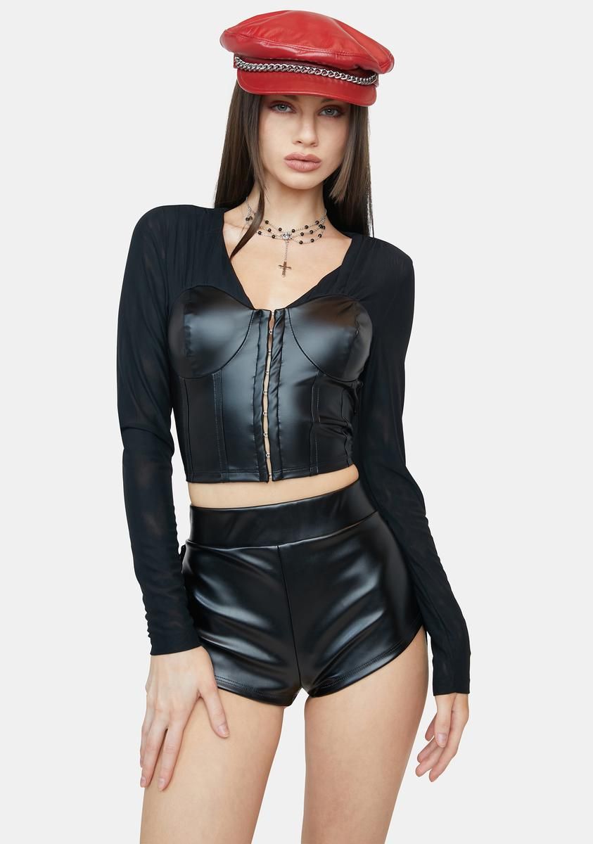 Hard To Get Long Sleeve Top sold by Dolls Kill