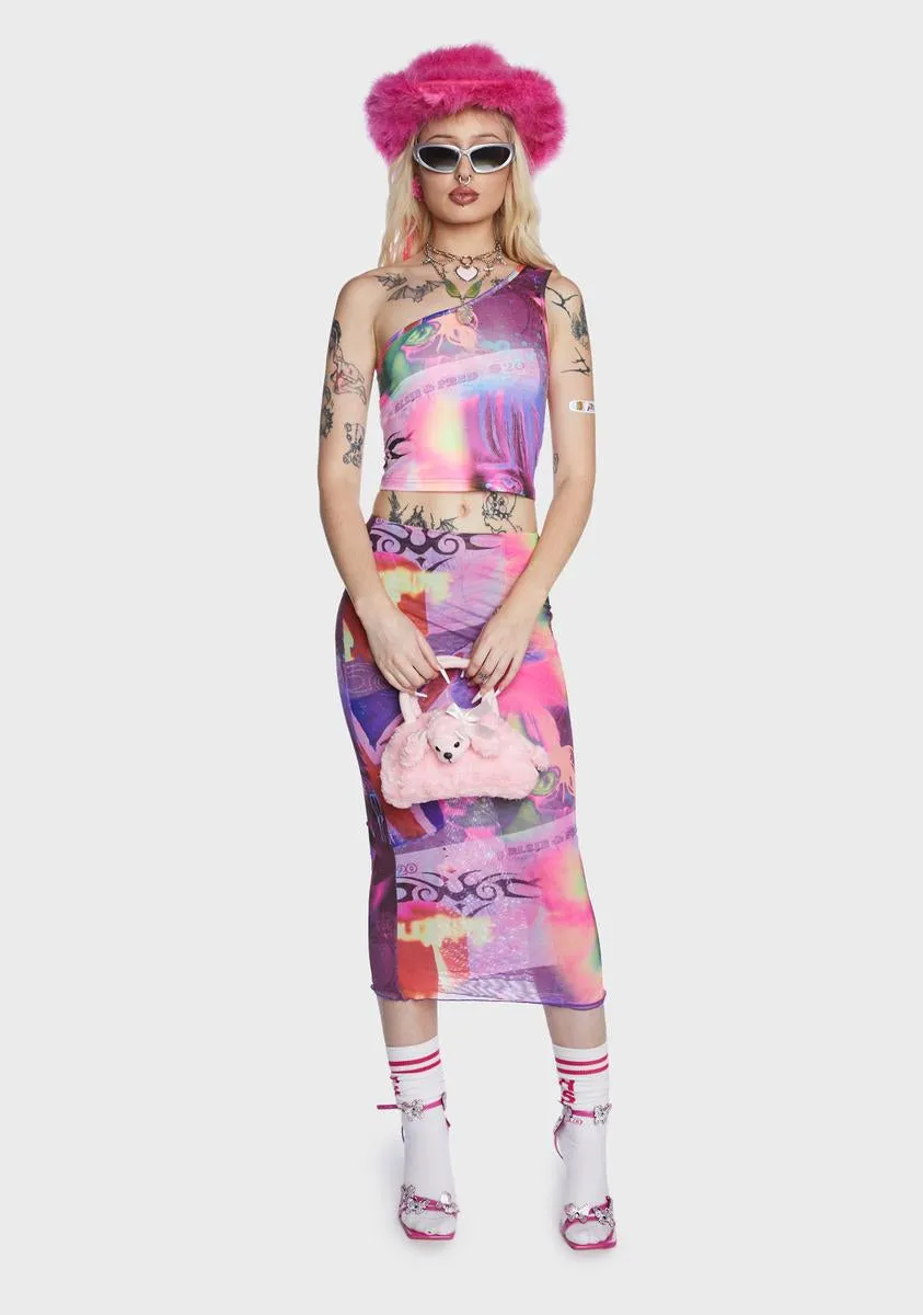 Pleasure Print Asymmetric Top sold by Dolls Kill product image thumbnail 3