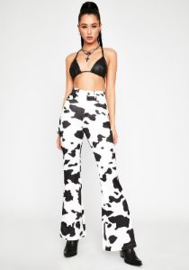 Everything's A1 Cow Print Pants sold by Dolls Kill