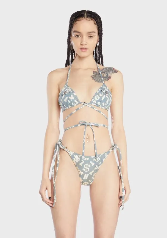 Monogram Denim Bra Top sold by Dolls Kill