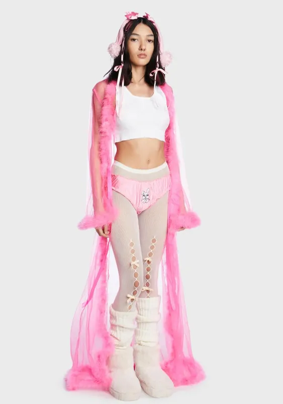 Mistress In Marabou Long Robe sold by Dolls Kill