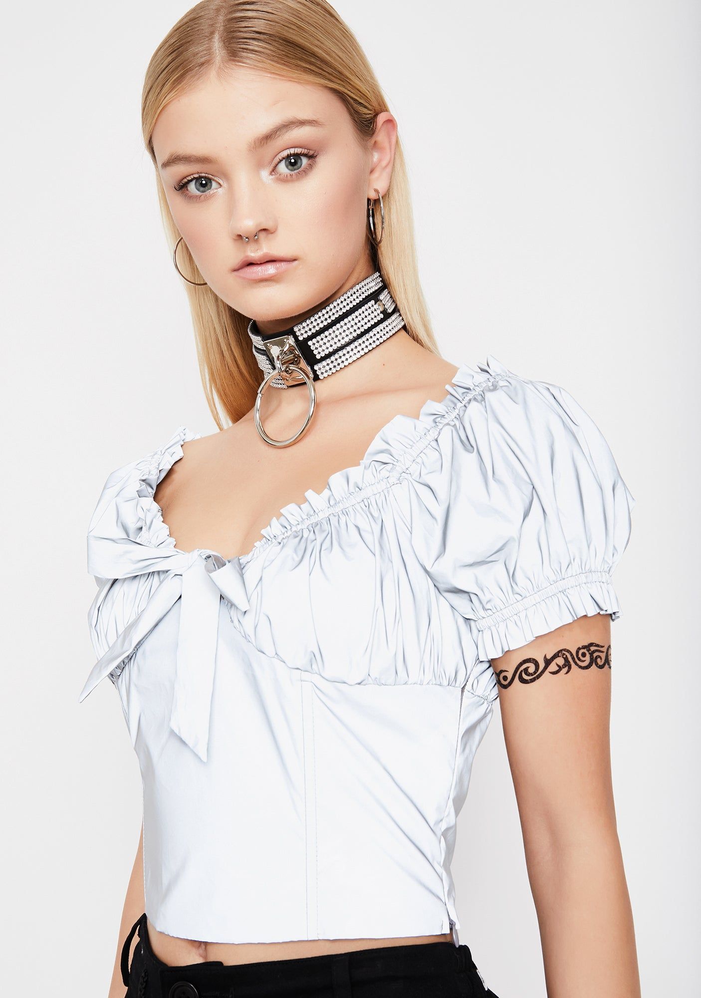 Glowaholic Reflective Top sold by Dolls Kill product image thumbnail 2