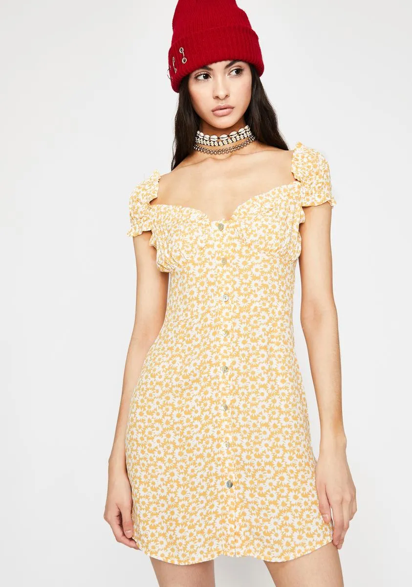 Sunny Rarest Daisy Floral Dress sold by Dolls Kill