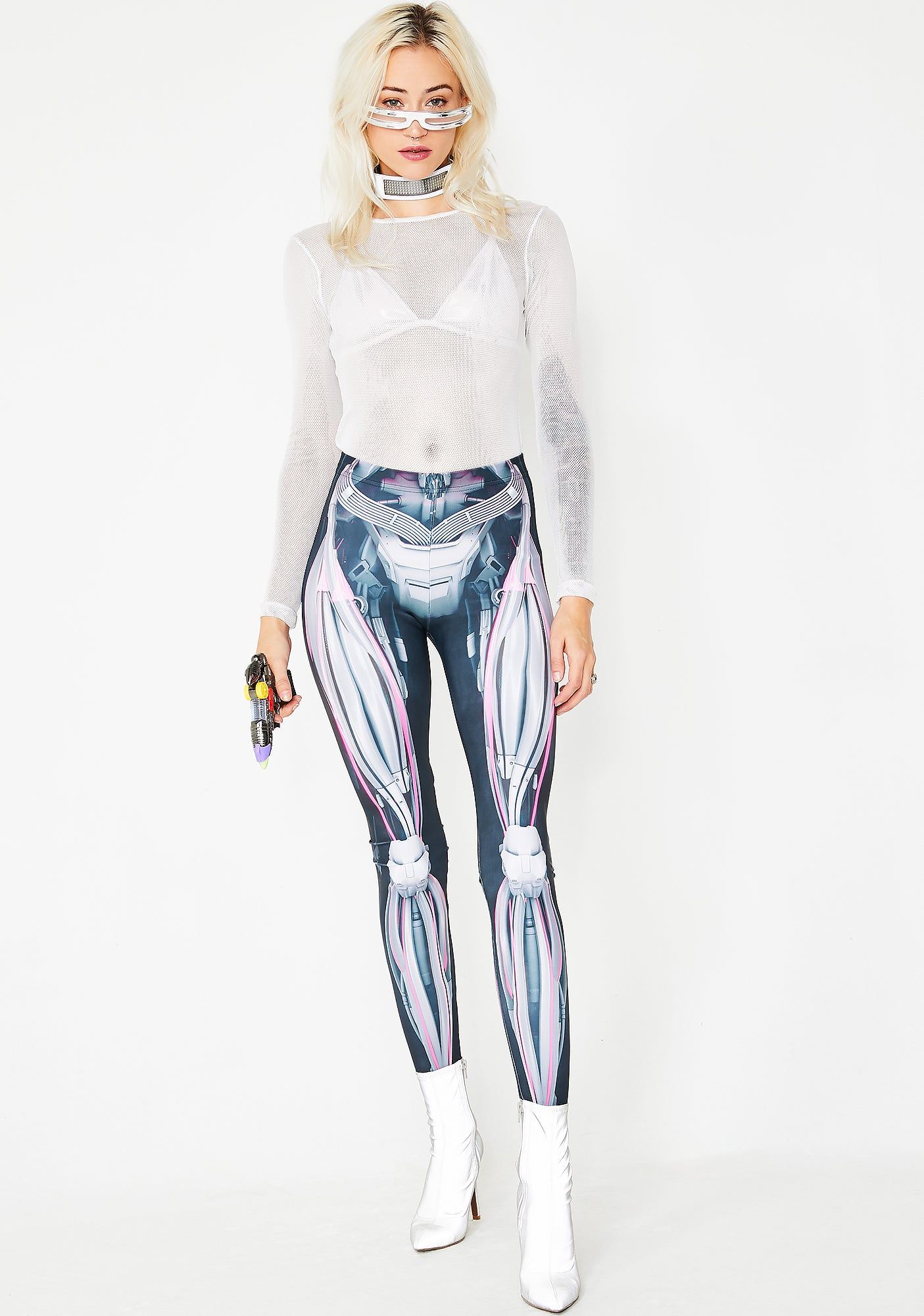 Magenta Mechanical Leggings sold by Dolls Kill product image thumbnail 5
