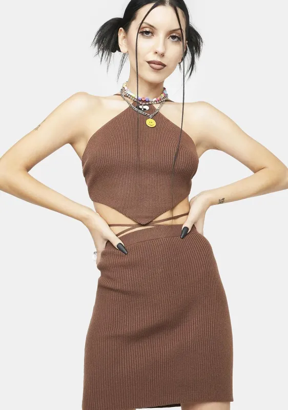 Coffee Whatever You Say Skirt Set sold by Dolls Kill