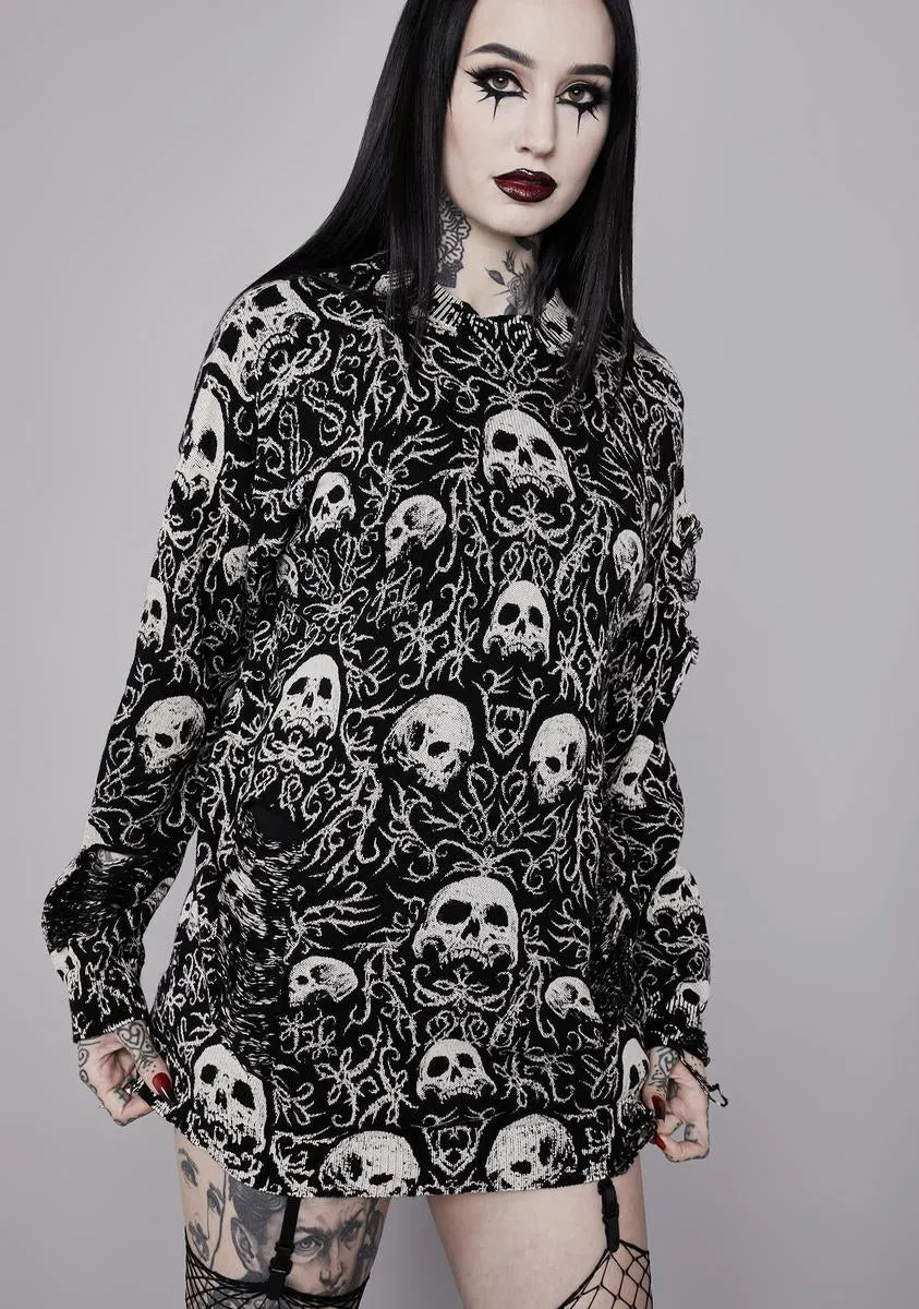 Trading Nightmares Oversized Sweater sold by Dolls Kill