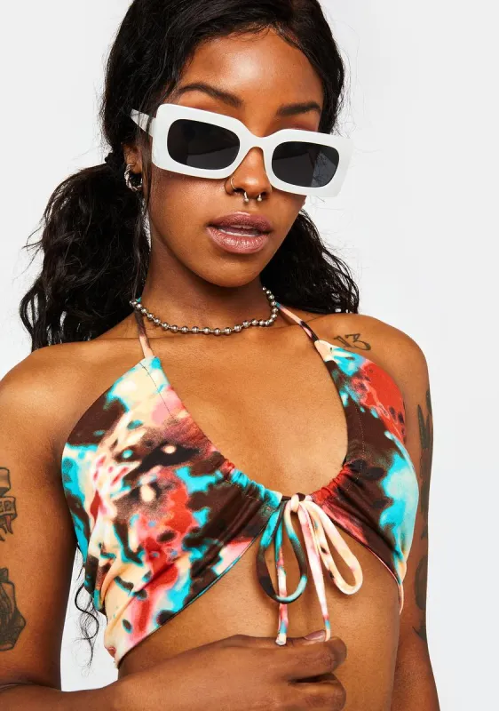 Rustic Multi Halter Crop Top sold by Dolls Kill