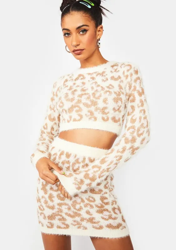 Ivory Name Dropping Skirt Set sold by Dolls Kill
