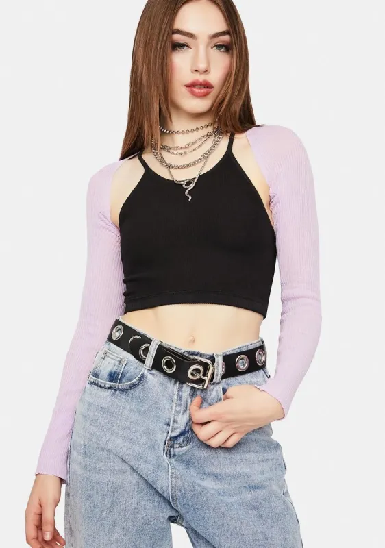 Purple Bolero Cardigan sold by Dolls Kill