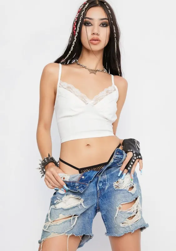 Icy U Make It Easy Crop Top sold by Dolls Kill