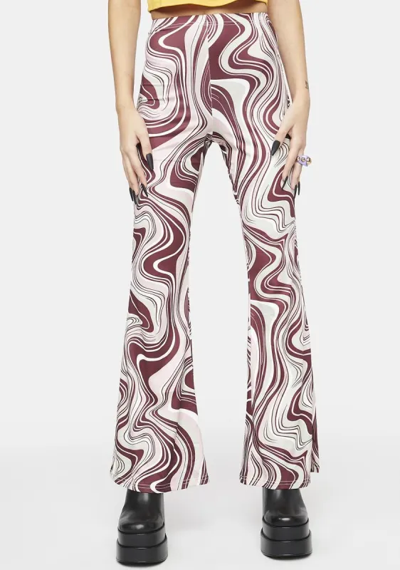 Rust How I See It Flare Pants sold by Dolls Kill