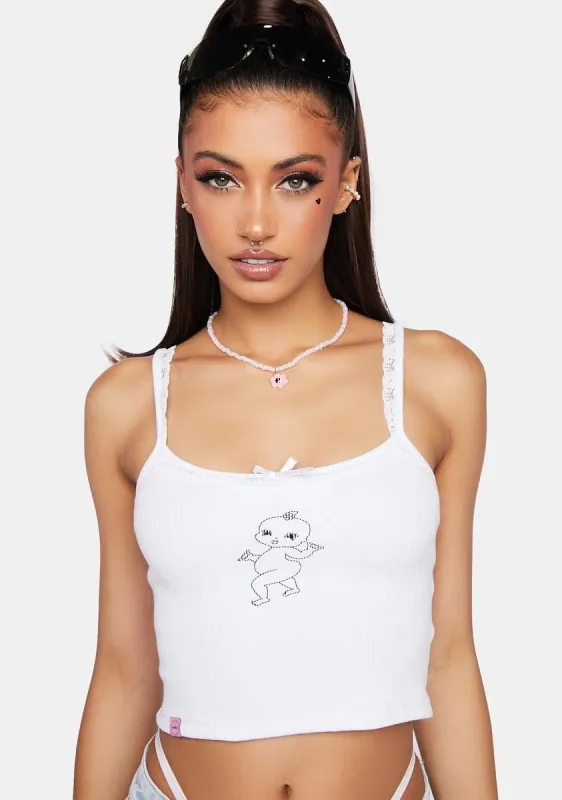 Baby Ribbed Crop Tank sold by Dolls Kill
