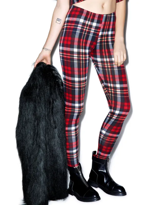 Plaid Gurl Club Legging sold by Dolls Kill