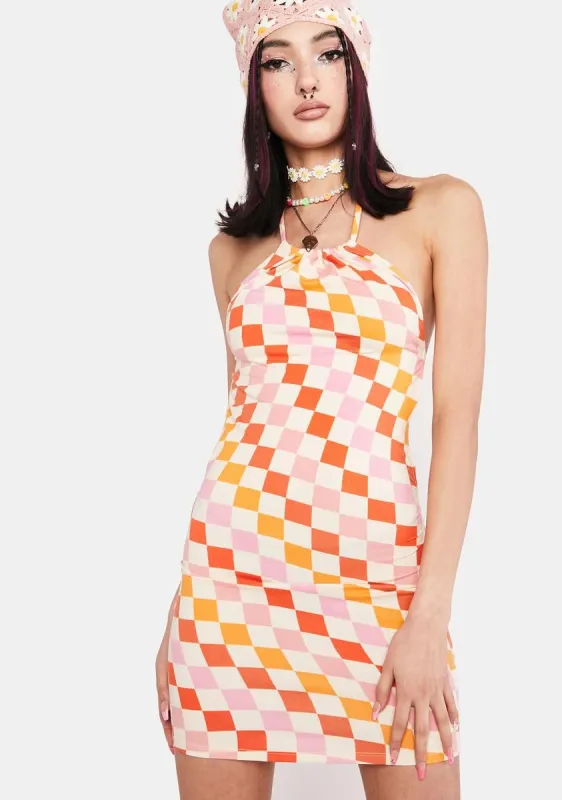 Summer Morning Checkered Mini Dress sold by Dolls Kill