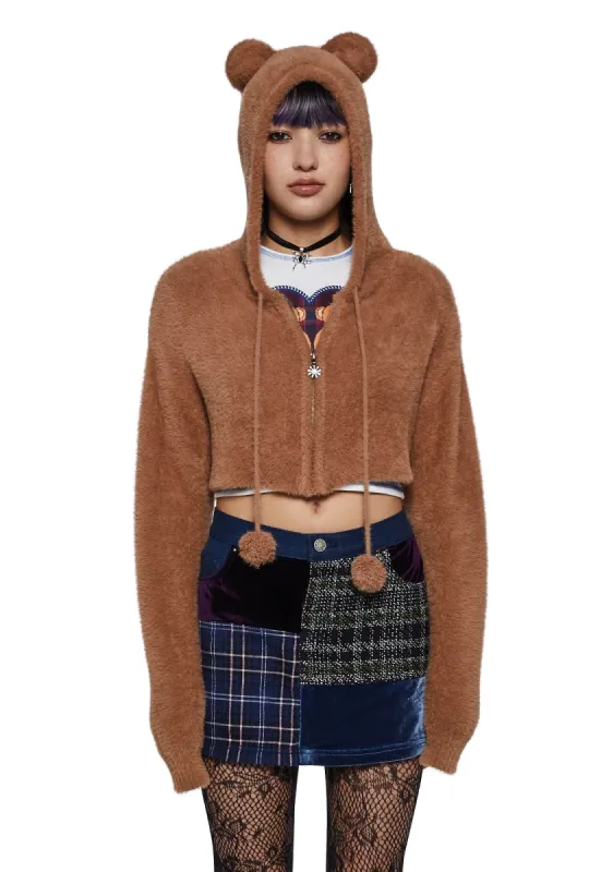 Fuzzy Friend Faux Fur Hoodie sold by Dolls Kill