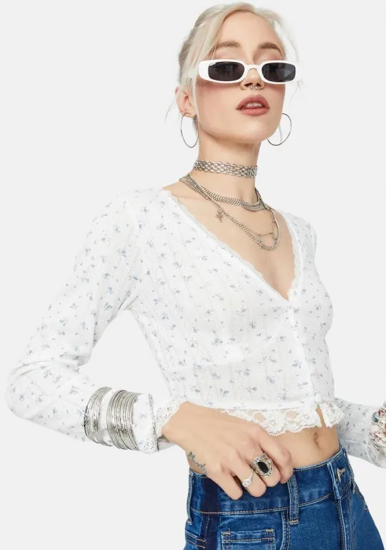 Love You Most Floral Crop Top sold by Dolls Kill