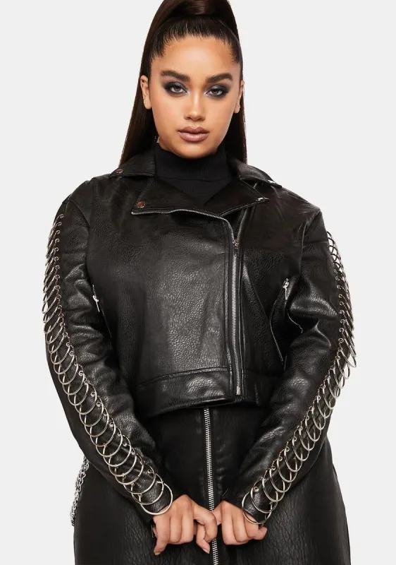 Plus Ringo Leather Jacket sold by Dolls Kill
