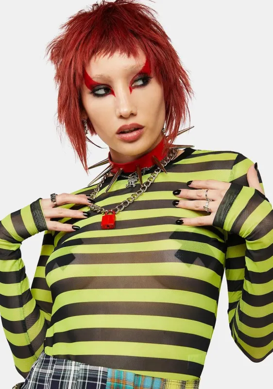 Alien Local Heathens Mesh Top sold by Dolls Kill